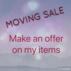 Moving sale! Make an offer on items in my closet